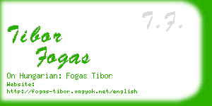 tibor fogas business card